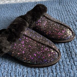 Brand new black glitter ugg scuffette slippers